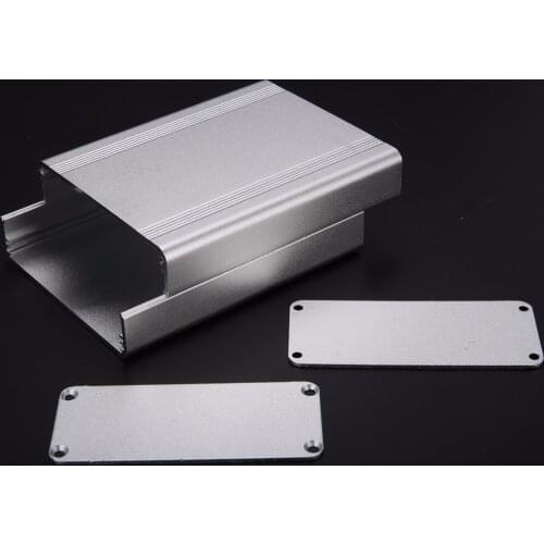 Aluminum Instrument Box Split Body Extruded Silver Aluminum Box Enclosure Case Electronic Project Instrument Case Mayitr
