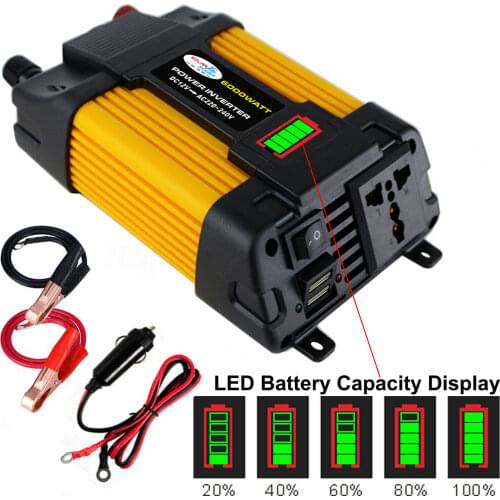 Car Inverter 500W Power Inverter DC12V To AC110V/220V Vehicle Power Onduleur Max Power Inverter Voltage Convertor Transformer
