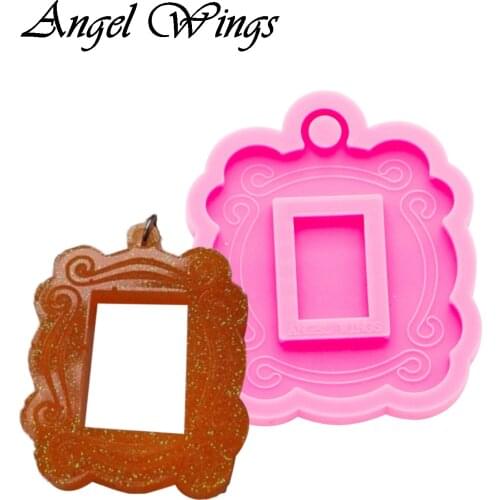 Shiny Frame keychains Molds DIY Jewelry keychain mould Epoxy Resin Mold Custom keyring keychain decoration DY0262