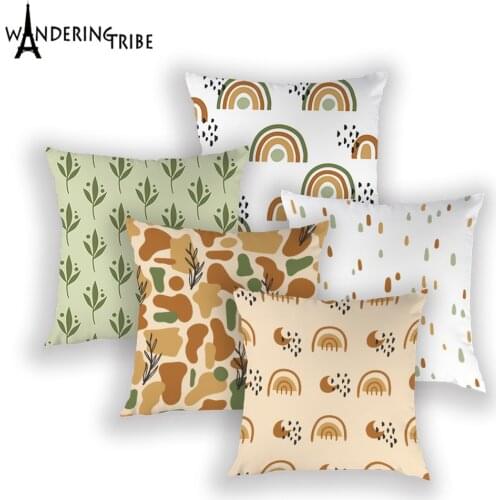 Abstract Woman Portrait Cushion Cover Colorful Clouds Office Throw Pillow Case Polyester Home Decor Decorative Pillow Case Cojin