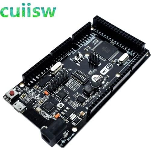 Cuiisw Mega2560 + WiFi R3 ATmega2560+ESP8266 32Mb memory USB-TTL CH340G. Compatible for Arduino Mega NodeMCU For WeMos ESP8266