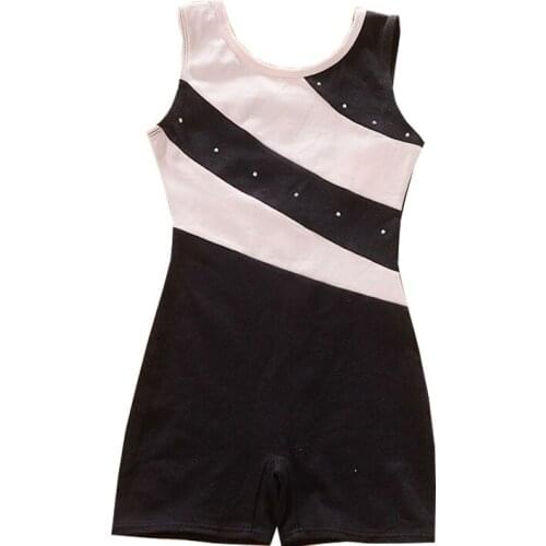 Gymnastic leotard for girls rhinestone kids gymnastics biketard gymnastic unitards children dance wear