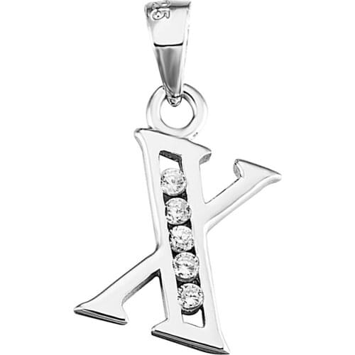 GND0378 High Quality 925 Sterling Silver Jewelry Necklaces Pendants Letter X Real Top Silver Pendant For Women