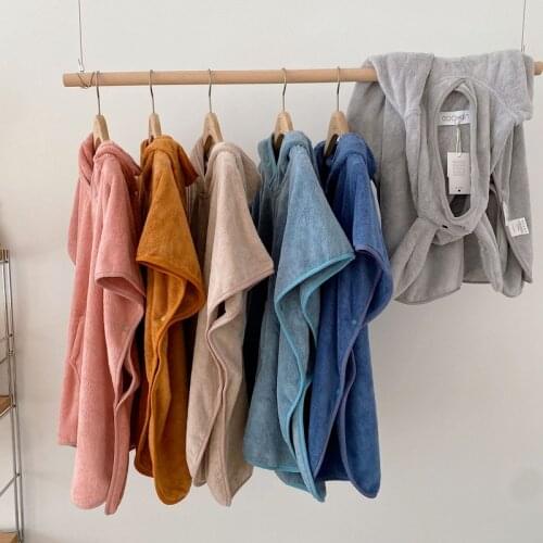 Baby Soft Robe Cartoon Hoodies Rabbit Cloak Girl Boys Sleepwear Bath Towels Kids Soft Bathrobe Pajamas Child Clothing