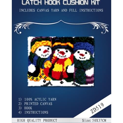 Th Oneroom ZD519 Hook Rug Kit DIY Unfinished Crocheting Yarn Mat Latch Hook Rug Kit Floor