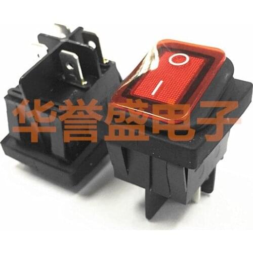 Original new 100% waterproof warping rocker switch WR-210-C5L-BR with lamp 4pin 2gear