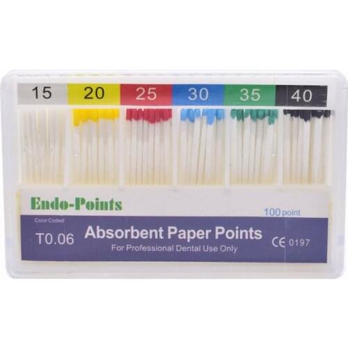 Dental Absorbent Paper Points 0.06taper Root Cancel Endodontics Cotton Fiber Tips Dentist Product
