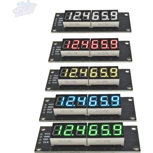 TM1637 0.36 Inch LED Digital Tube 6-Digit 7-segment Display Control Module For Arduino 5V Microcontroller Serial Driver 46x14mm