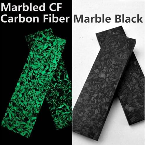 CF Luminous Carbon Fiber Board Marble Pattern Forged Broken Pattern Resin Knife shank Handle Material 1PC