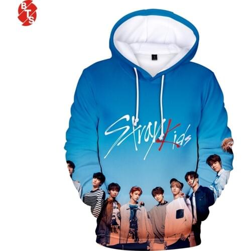 Stray Kids 3D Printed Hoodies Women/Men Kpop Fashion Long Sleeve Hooded Sweatshirts 2019 Hot Sale Casual Streetwear Hoodies