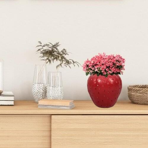 Strawberry Vase Unique Resin Home Office Strawberry Shape Decor For Home Office Living Room Decoration Ornaments