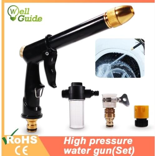 High-pressure Water Gun For Cleaning Car Wash Machine Garden Watering Hose Nozzle Sprinkler Foam Portable Water Gun dropshipping