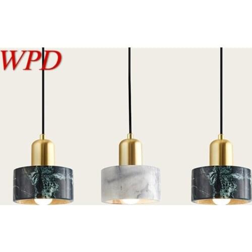 WPD Nordic Pendant Light Modern Marble LED Lamp Fixture Decorative For Home Dining Room