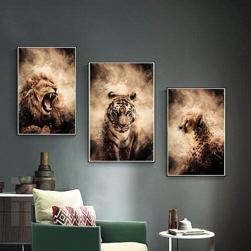 Animal Lion Tiger Leopard DIY Diamond Painting Full Square Drill 5D Diamond Embroidery Mosaic Cross Stitch Living Room Decor