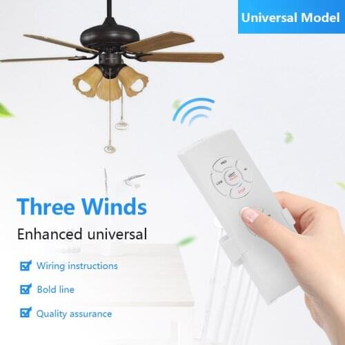 110V Smart Universal Ceiling Fan Lamp Remote Controller Kit Remote Adjust Speed Light Remote Control Switch