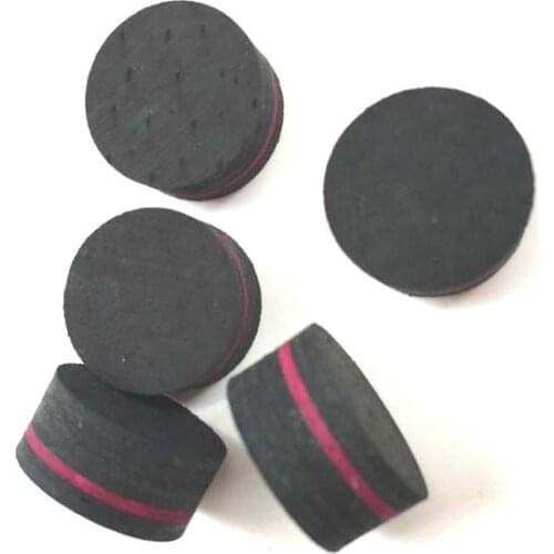 2pcs/lot 14mm Black with Purple Billiard pool cue tips SS/S/M/H 8layers pigskin cue tips Customized LOGO