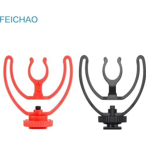 2Pcs Plastic Universal MicShock Mount Cold Shoe Hotshoe Adapter Microphone Bracket for Shotgun VM100 200 Microphone On Holder