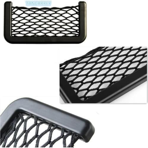 2021 Car Pocket Mesh Phone Net Pocket Holder For priora bmw x5 f15 skoda yeti clio 2 astra h skoda karoq hyundai solaris clio 3