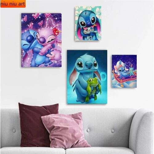 Lilo & Stitch Disney Animation Diamond Painting Diamond Mosaic Cross Stitch Kits Full Diamond Embroidery Room Decoration