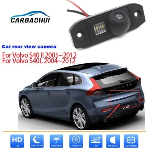 Car Rear View Back Up Reverse Parking Camera For Volvo S40 S40L V40 2005~2020 CCD HD Night Vision Waterproof high quality camera