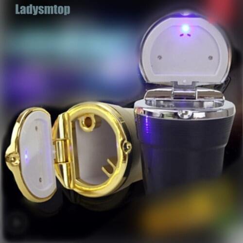 Ladysmtop Car Ashtray with LED Blue Light Case For Audi Q3 Q5 SQ5 Q7 Q8 A1 A3 S3 A4 A6 A7 S6 S7 A8 S4 RS4 A5 S5 RS5 8T 8R