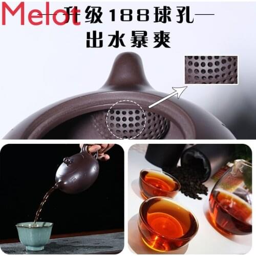 Yixing purple clay teapot handmade teapot Kung Fu tea set original ore old purple clay Xishi teapot small teapot