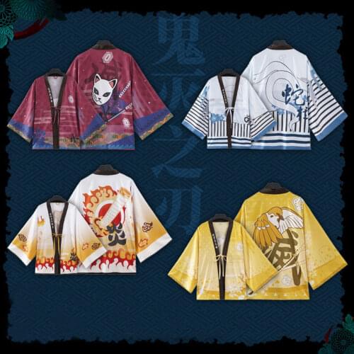 Demon Slayer cosplay Kamado Tanjirou Uniform Anime Halloween Christmas costume Tomioka Giyuu men women haori Japanese kimono