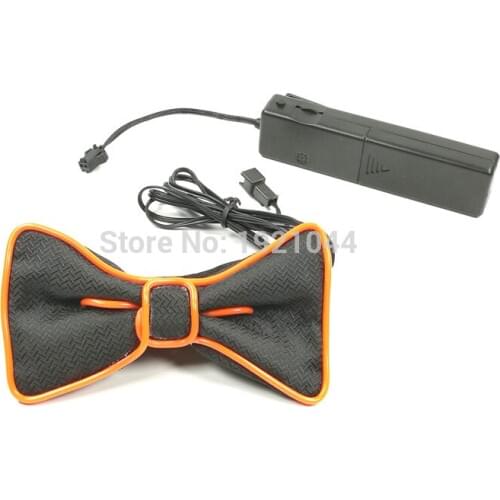 Ten Colors Fashion Design Glowing Flashing LED Bow Tie sound activated EL Bow Tie for bar,club evening Party Decoration