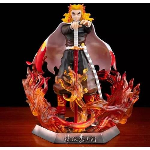20cm Demon Slayer Action Mugen Train Rengoku Anime Figure Kimetsu No Yaiba Toys