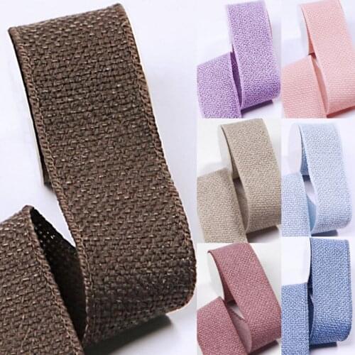 25mm/40mm/10 yards /30 yards hook knit cotton and linen ribbon DIY handmade materials bow headwear hair bow clothing accessories
