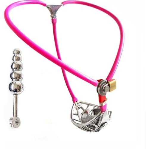 Manyjoy New Invisible Male Chastity Belt Penis Bondage Chastity Cage Device With Anal Plug