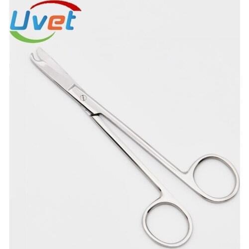 Uvet Medical thread removal scissors stainless steel half moon teeth scissors nurse Scissors Surgical Scissors equipment