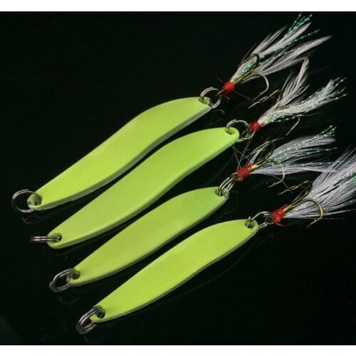 10pcs Luminous Fishing Lure Metal Spoon Bass Fishing / Spinner Winter Fishing Lure Sea Fishing Tackle 5g/7g/10g/13g