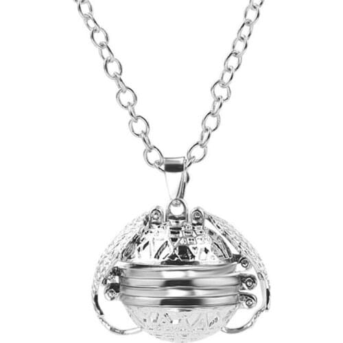 Fashion Jewelry Pendant Necklace Angel Wings Memory Floating Small Box Photo of Unisex Accessories