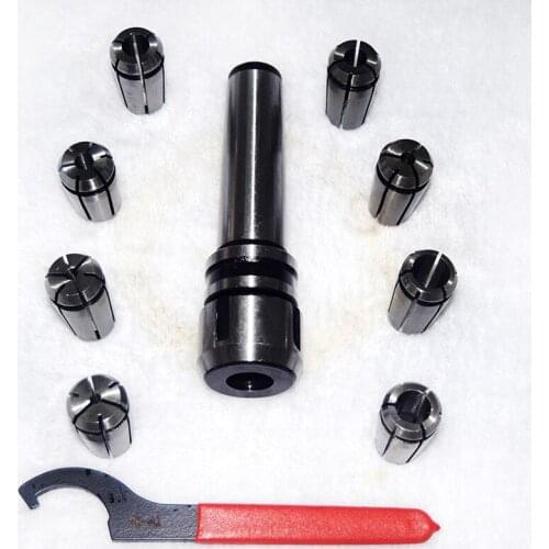 Milling chuck set 8 pieces, drilling and milling machine, milling cutter fixture machine parts, MT3/MT4/MT2-ER25 3-16mm
