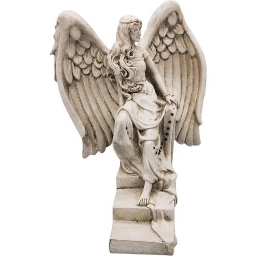 New Garden Sculptures Angel Wings Figurines Goddess Statue Outdoor Decor Garden Resin Art Collection Ornament Home Decor