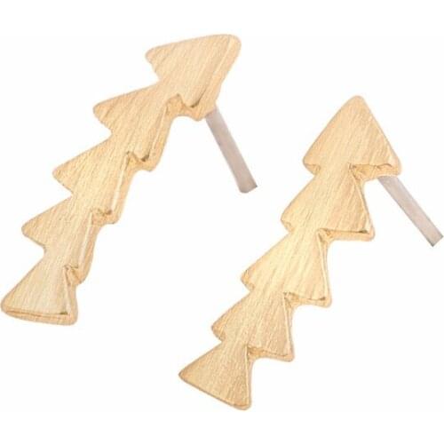 Wholesale 10Pair/Lot Geometric Triangles Earrings Christimas Tree Studs Long Line Brincos Jewellery Women Girls Earring Gift