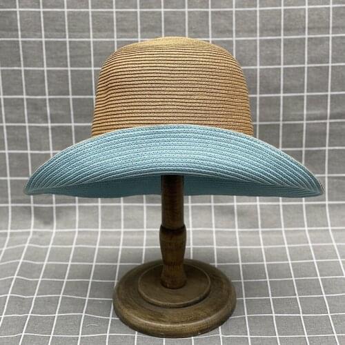 2021 Hat New Spring Summer Women Collapsible Bucket Hats Fashion Straw Two-color Basin Cap Simplicity Casual Sun Caps QDKPOTC