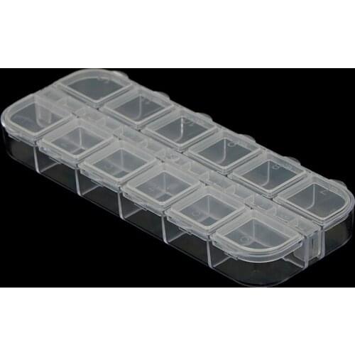 12 Slots diamond painting clear storage box case embroidery cross stitch tool Plastic
