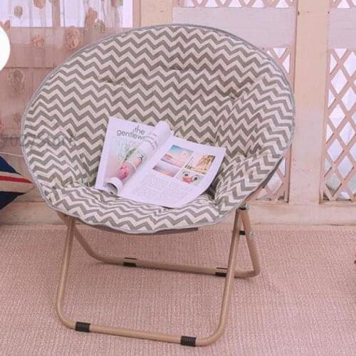 Folding chair moon chair lazy sun chair lunch break backrest simple leisure ins nordic net red chair