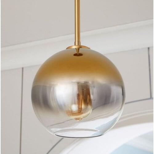 Modern Luxury Glass Led E27 Pendant Lamp Loft Suspension Decorate Lighting Bedroom Kitchen Pendant Light Indoor Decor Fixtures