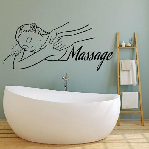 Spa Wall Decal Woman Relax Beauty Salon Massage Room Decoration Wall Stickers Bathroom Waterproof Vinyl Window Murals Y442