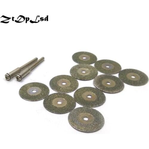 ZtDpLsd 10pcs 20mm Dremel Accessories Diamond Grinding Wheel Saw Mini Circular Saw Cutting Disc Dremel Rotary Tool Diamond Disc
