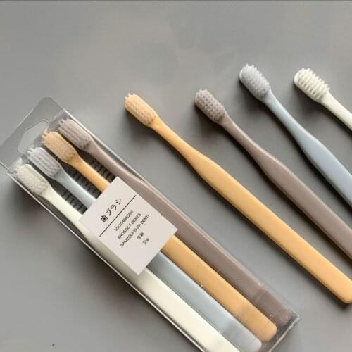 4 PCS/Lot Multi-Color Soft Bristle Small Head Toothbrush Tooth Brush Portable Travel Eco-friendly Brush Tooth Care Oral Hygiene