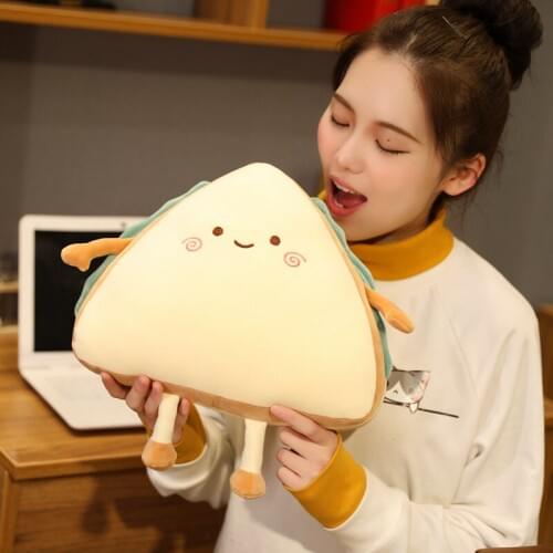 1pcs Creative Bread Food Stuffed Plush Toy Soft Plush Plush Cushion Toast Bread Plush Pillow Children Birthday Gift