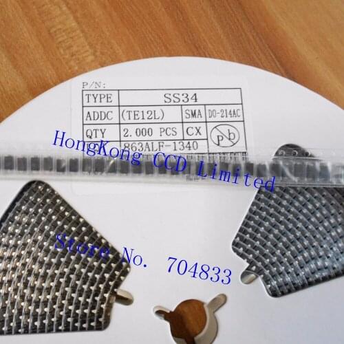 100pcs/lot SMD SS34 1N5822