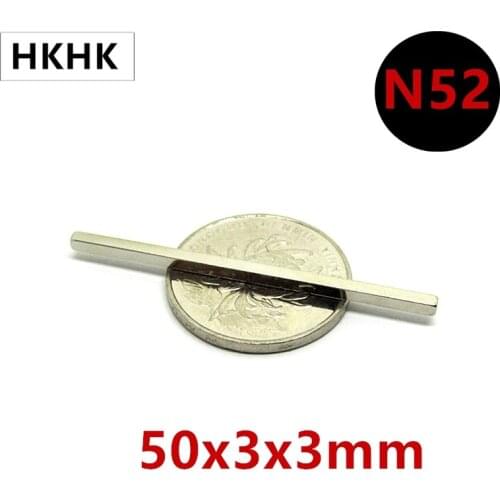 20PCS N52 Neodymium magnet 50x3x3 mm strong mm Rare earth permanent magnet 50x3x3 NdFeB magnet 50mm x 3mm x 3mm