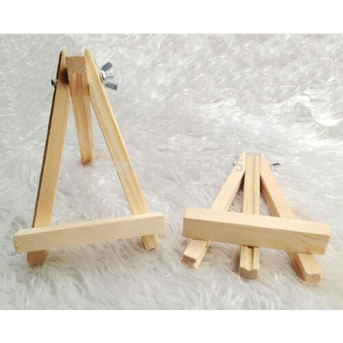 24Pcs Mini Wooden Easel Stand Wedding Table Number Place Name Card Stand 15*10cm