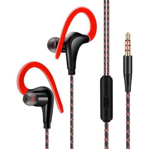 3.5mm Bass Earphones IPX5 Waterproof Earhook Sport Running Headphones For Xiaomi iPhone Samsung Android Smart phones Headset