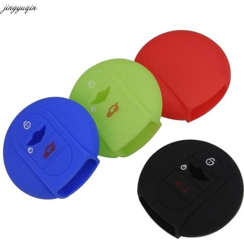 Jingyuqin 30pcs/lot Silicone Car Key Cover Case Car Styling For BMW MINI Cooper F54 F55 F56 4 Buttons